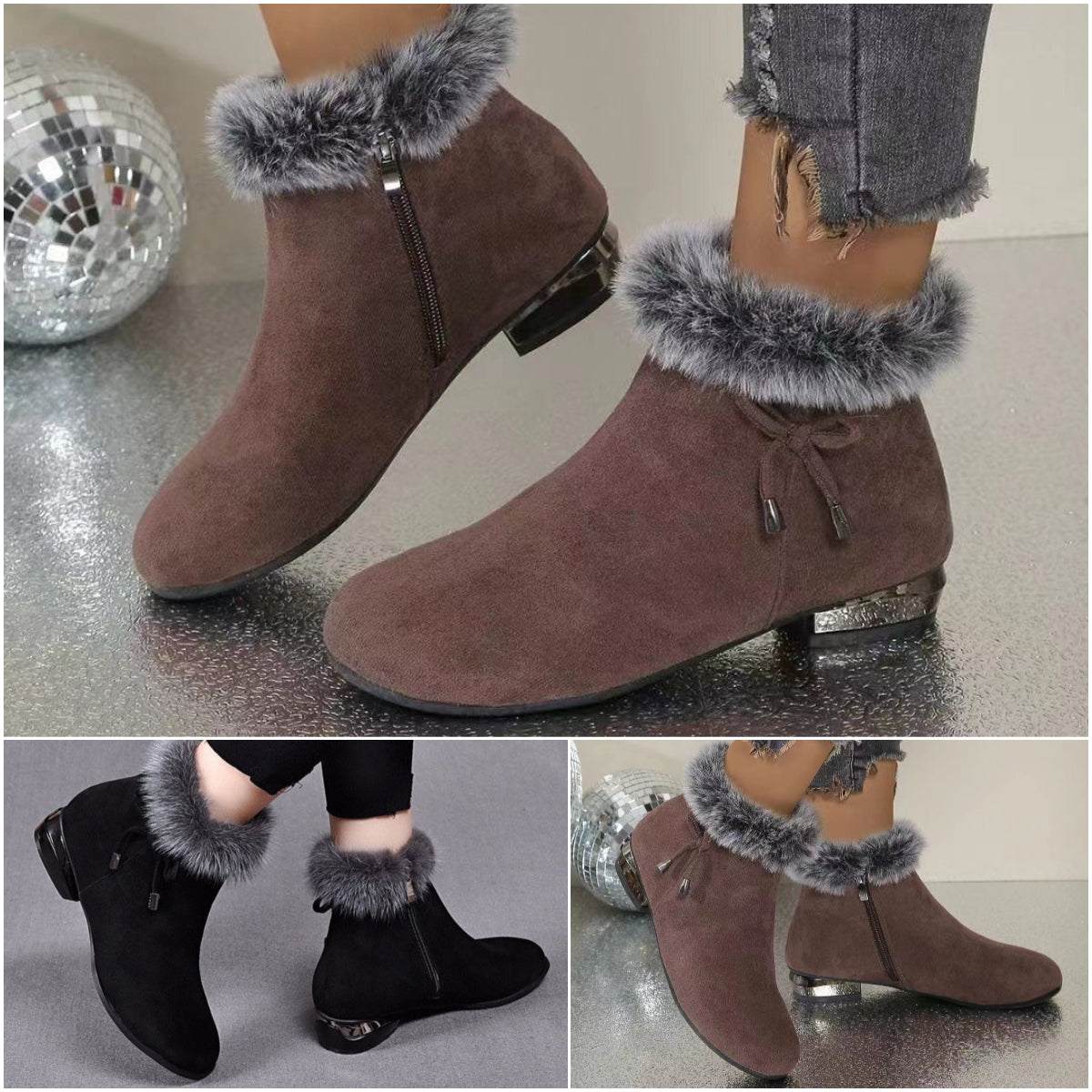 🔥【Promocja】Miękkie skórzane botki na średnim obcasie – eleganckie, wygodne i idealne na jesień i zimę!