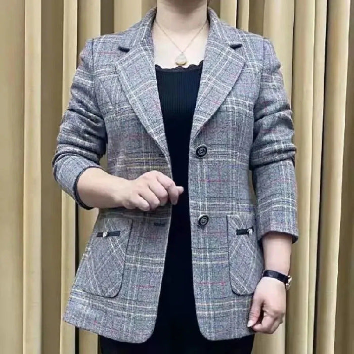 ✨🧥【M-4XL】Nová podzimní a zimní klopová dámská bunda
