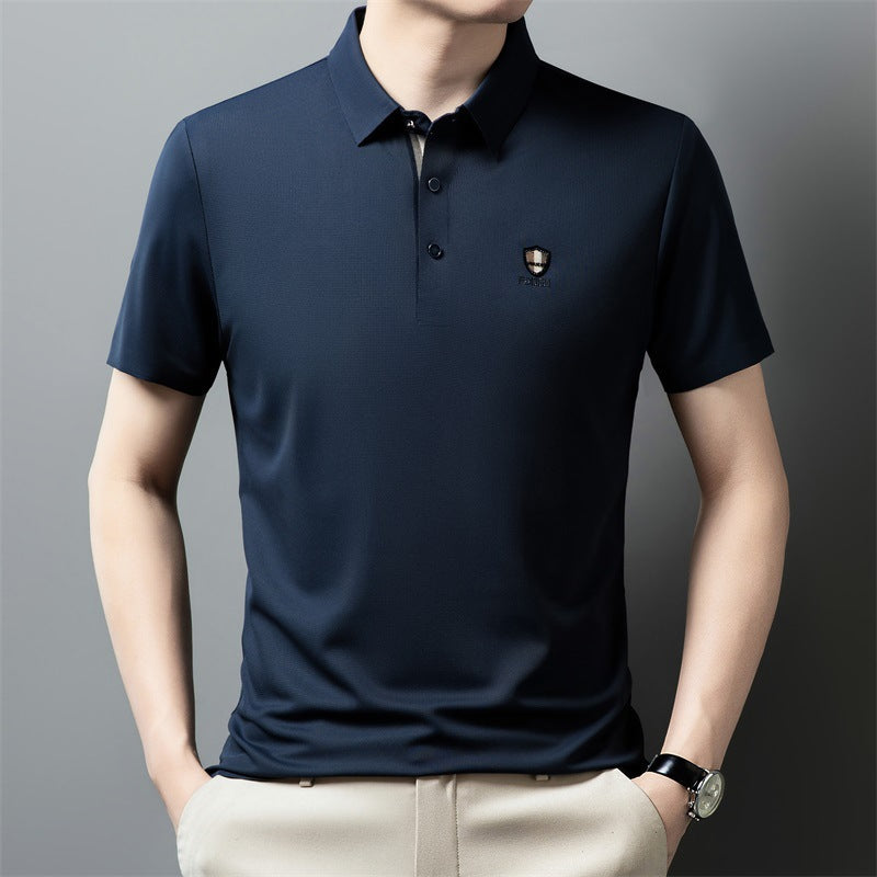 ⏳ Časově omezená nabídka【M-4XL】2026 Hedvábné ležérní polo triko s polovičními rukávy
