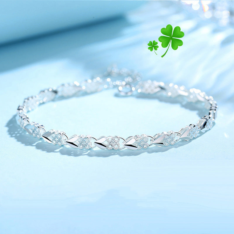 😀👉【Kup 1, otrzymaj 1 za darmo】💖🍀Nowy modny srebny ozdoba 925 (z czterolistnym) dla kobiet - 4187292