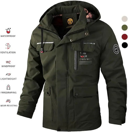 🔥✨【M-6XL】2026 nová podzimní a zimní módní pánská silná teplá větruodolná a nepromokavá bunda