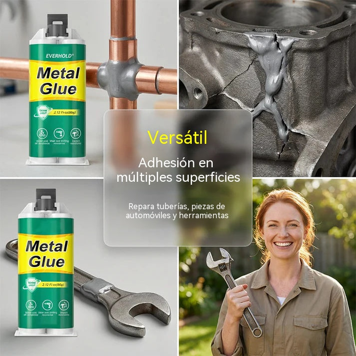 🔥【Oferta limitada al 50%!!】🔥【Juego de 3 piezas】 🔥🛠️Pegamento reparador de metal AB de alta resistencia