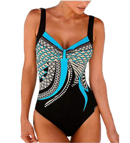 🩱Último día - 50% de descuento【S-3XL（45-85KG）】Nuevo traje de baño de una pieza con estampado retro 2026
