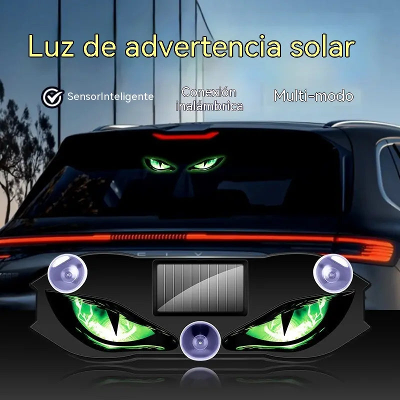 🚗👀 Luz de advertencia LED solar para coche | Capta toda la atención y mejora la seguridad al volante: inalámbrica, con detección automática y aplicación universal ✨