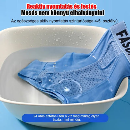 🔥6 kusů za 660 Kč🔥🔥 Nový styl, pohodlné a prodyšné, síťované, ledové hedvábné boxerky velké velikosti-4051201