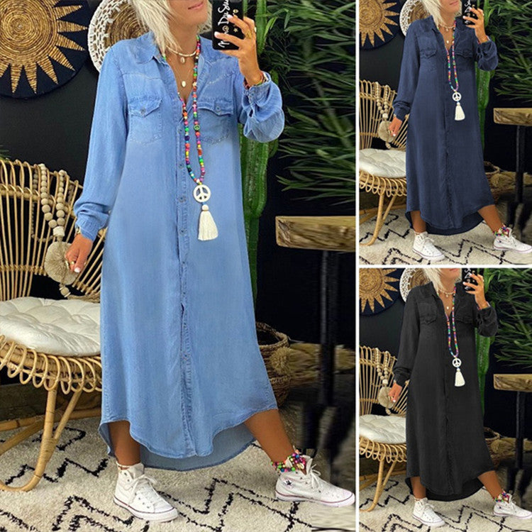2026 Nové džínové šaty pro ženy plus velikosti