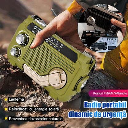 🏕️Multifunkční AM/FM/NOAA meteorologické rádio, ruční klika, USB kabel, 3 způsoby nabíjení, svítilna, nabíječka telefonu, lampička na čtení