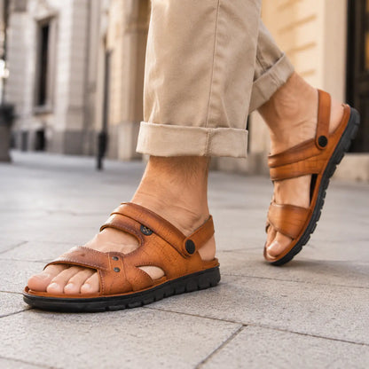【39-45】Sandalias de la más alta calidad, hechas a mano con piel de vaca cuidadosamente seleccionada de animales criados en pastos.