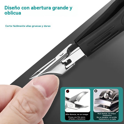 🔥【🔥 Cortaúñas antisalpicaduras con borde inclinado de 25° (juego de 3 piezas)