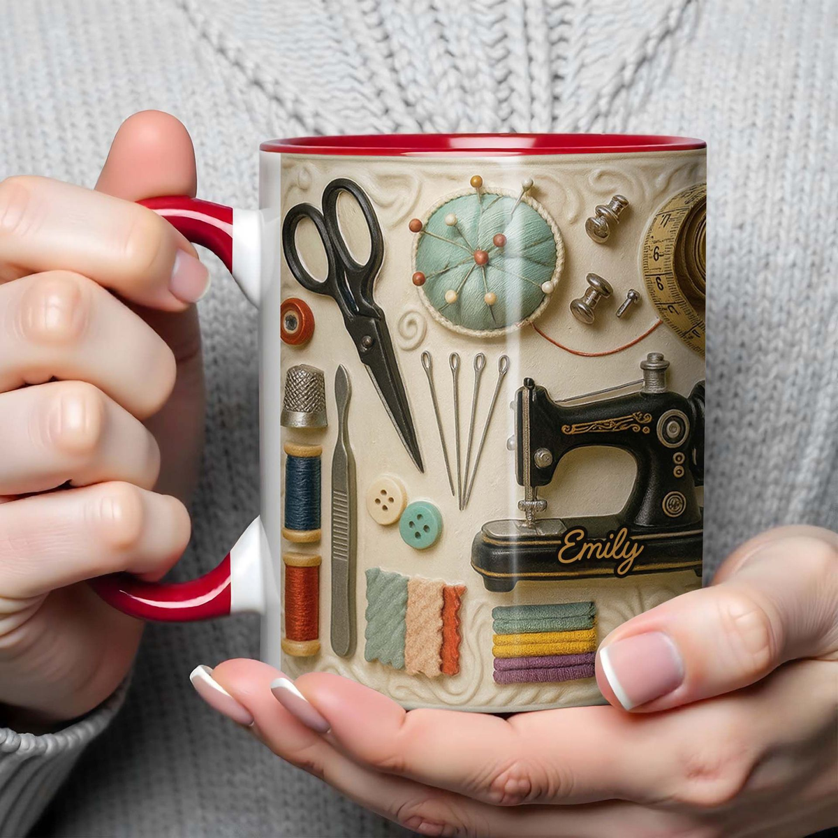 🧵☕Hrnek s motivem šití – perfektní dárek pro kreativní duše, které rády šijí
