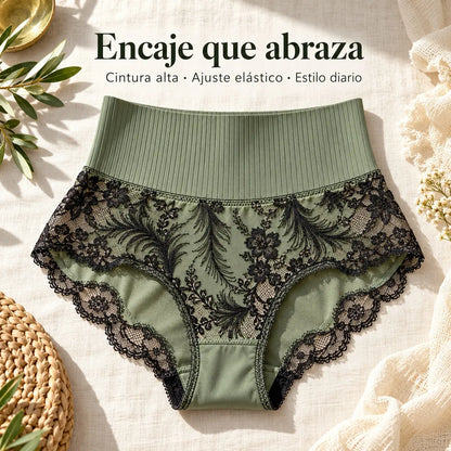 【7 piezas 28 euros】Bragas con control de barriga de cintura alta para mujer