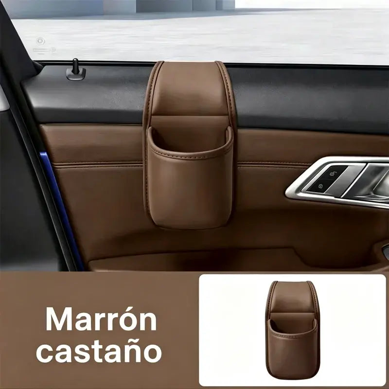 【2 unidades a 28 euros】🚗 Organizador de puerta para coche – Bolsillo de almacenamiento con soporte para vasos, colgante en la ranura de la ventanilla 🧺💧