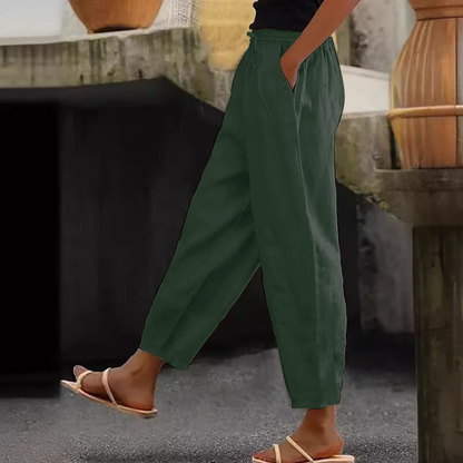 😍💕48% de descuento💕【40-120 kg】Pantalones casuales para mujer de algodón y lino ✅️Pago contra entrega ✅️2 artículos con un 70% de descuento