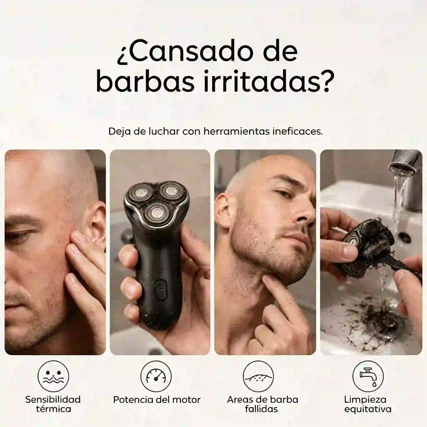 📢📢 ¡50% DE DESCUENTO! ⏰ Afeitadora eléctrica inteligente 2 en 1 para cabezas calvas y recortadora de barba con pantalla digital