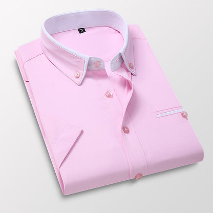 👔【M-5XL】Camisa de negocios de manga larga para hombre de alta calidad, cómoda y elástica_4312738