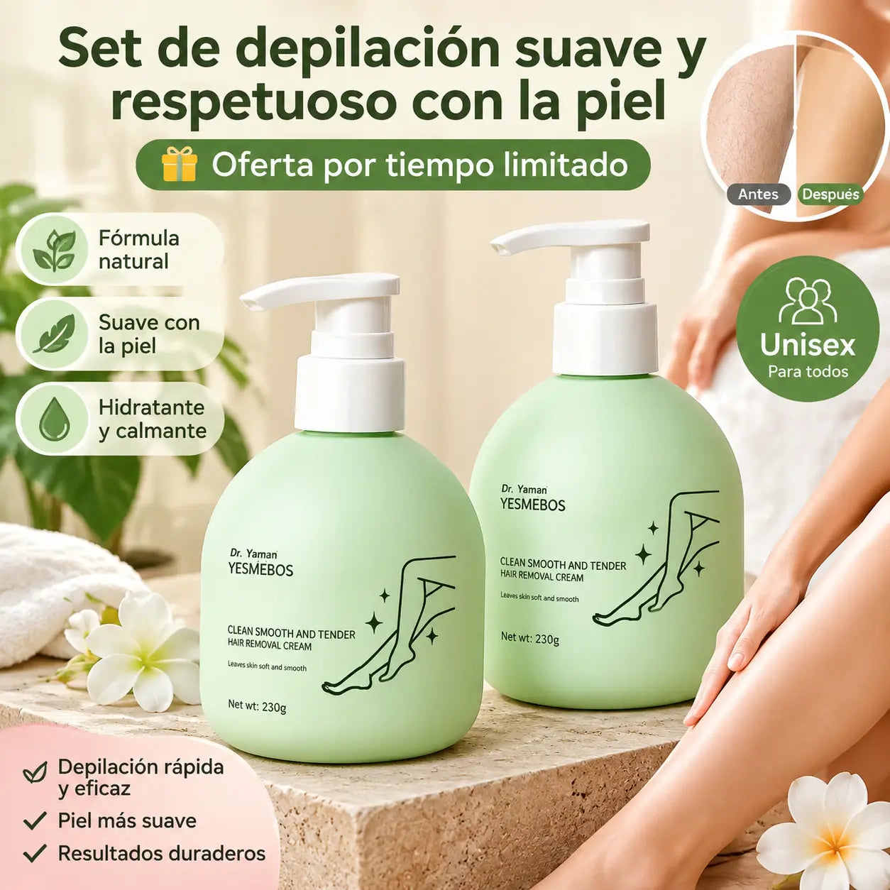 30%OFF✨Set de depilación suave y respetuoso con la piel | Oferta por tiempo limitado 🎁