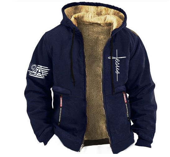 【S-3XL】 Ανδρικό μοντέρνο φθινοπωρινό χειμερινό χοντρό βελούδινο casual μπουφάν