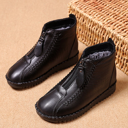 ✨👞【35-42】Dámské krátké kozačky se zipem a měkkou podrážkou na podzim a zimu, módní a pohodlné