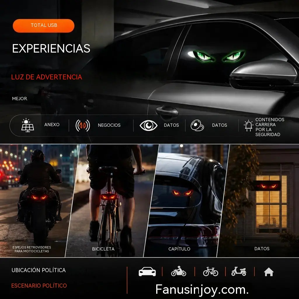 🚗👀 Luz de advertencia LED solar para coche | Capta toda la atención y mejora la seguridad al volante: inalámbrica, con detección automática y aplicación universal ✨