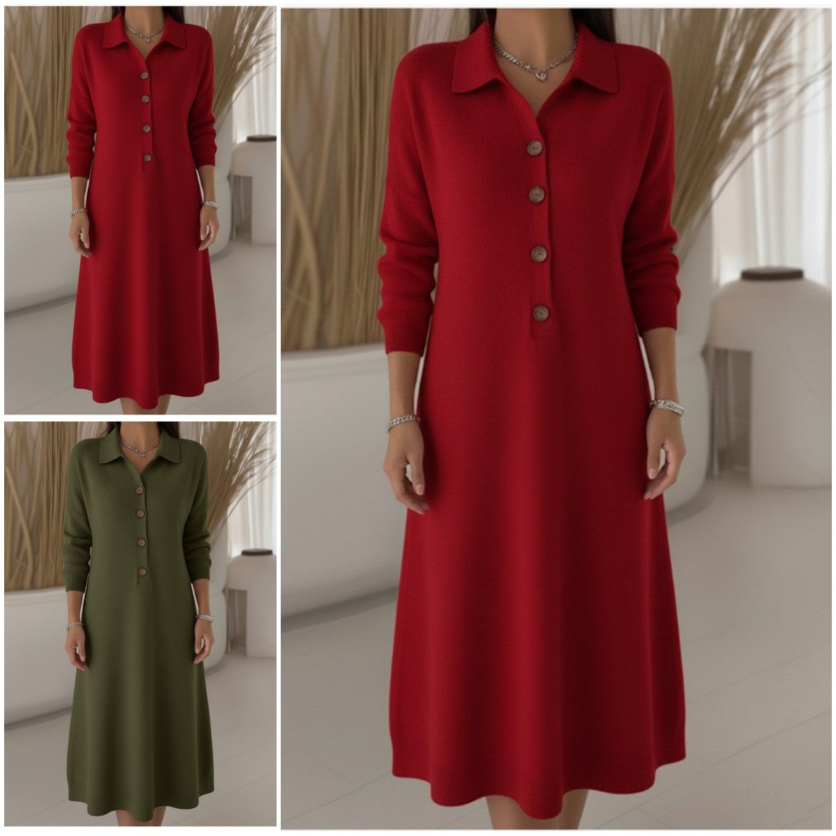 🔥【S-3XL】Dámske elegantné pletené šaty na jar/jeseň 2026