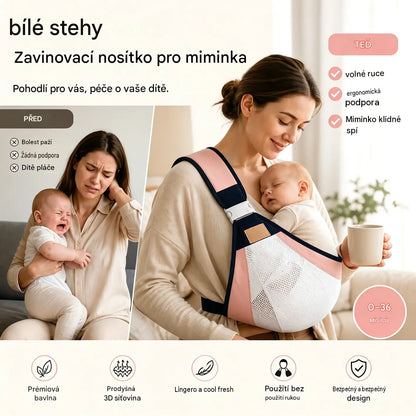 👶 Lehké ergonomické nosítko pro miminka | Ideální na procházky a cestování ✈️