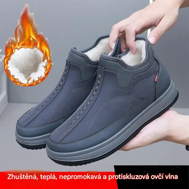 🔥【Velikosti 38–45】Nové zimní boty do sněhu s plyšovou podšívkou — teplé, pohodlné a protiskluzové, ideální volba do chladného počasí.