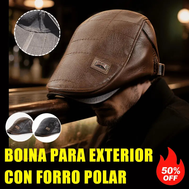 🧢🔥 Boina de cuero genuino con estilo vintage – Calidad premium y diseño atemporal ✨