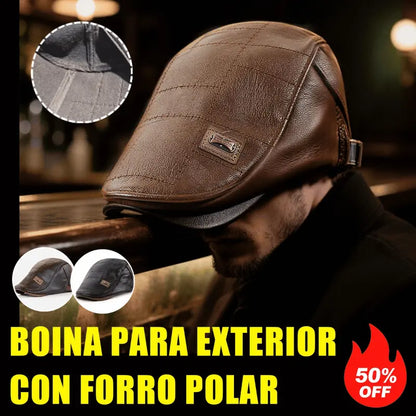 🧢🔥 Boina de cuero genuino con estilo vintage – Calidad premium y diseño atemporal ✨