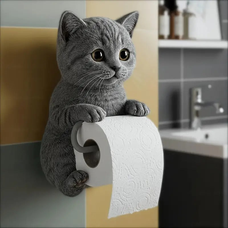 🐱【Kupte 1 a získejte 1 zdarma】Držák toaletního papíru s roztomilým kočičím motivem-4069087
