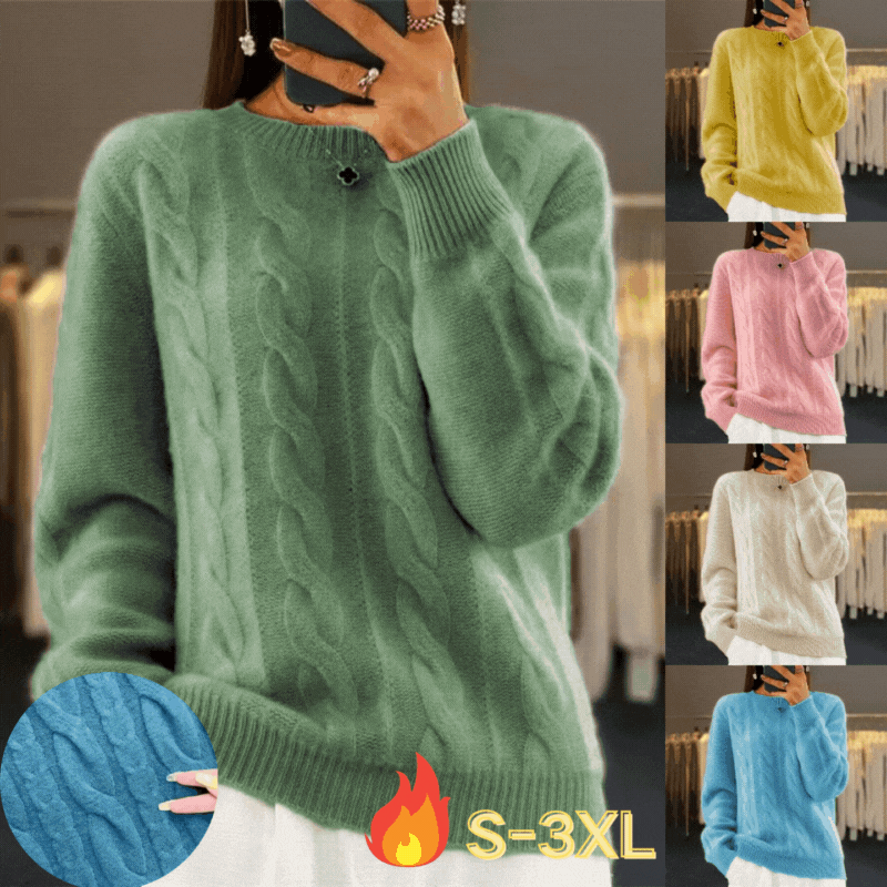 【S-3XL】🤩Nové podzimní a zimní retro pletené svetry s kulatým výstřihem, módní svetry