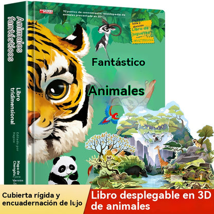 🦖Řv! Řv! Vyskakovací kniha o dinosaurech. 3D otočná kniha. Zábavná encyklopedie dinosaurů.