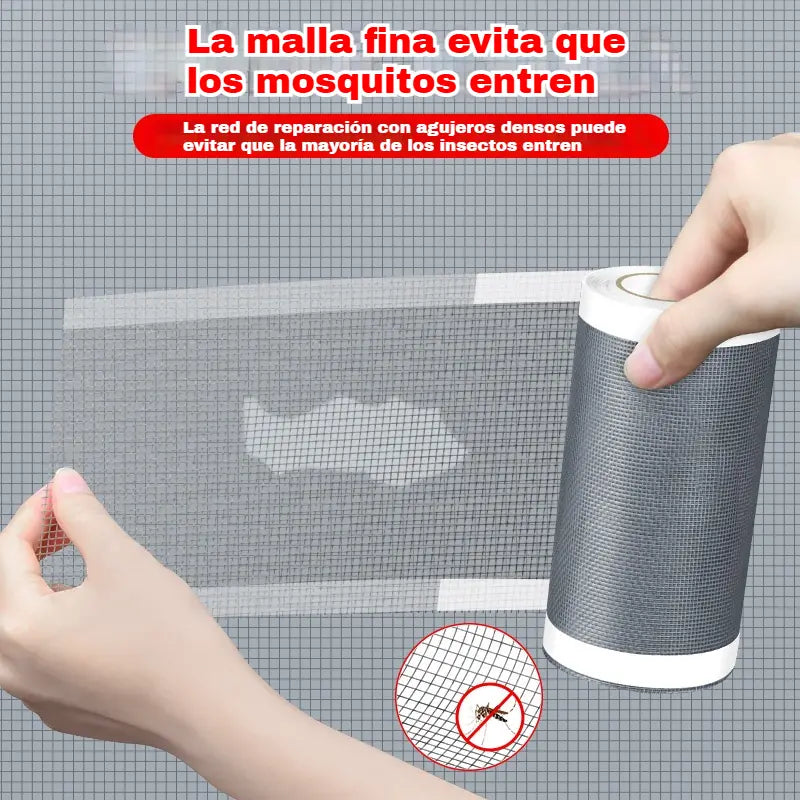 【Compra 5 metros y llévate 5 metros gratis.】[🔥10 metros 23 euros] Reparación de agujeros en mosquiteras con cinta adhesiva, reparación de malla de acero inoxidable.