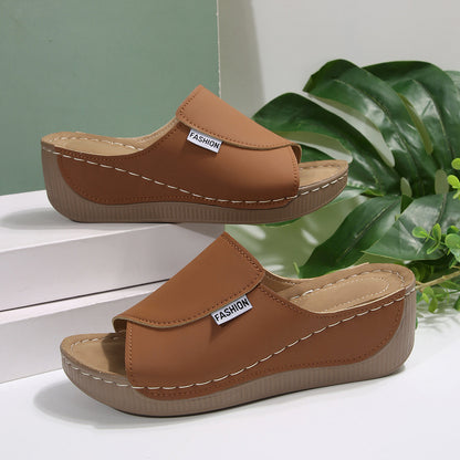 [Nuevos productos 2026] [36-43] Zapatillas de cuña con suela gruesa para mujer-E