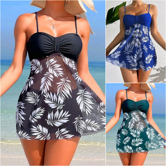 👙🔥【Último día, oferta por tiempo limitado al 50%】🔥Nuevo conjunto de traje de baño con estampado de malla 2026