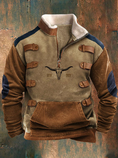 👕【S-4XL】2025 Jesienno-zimowy męski modny, ciepły sweter z długim rękawem i nadrukiem 3D