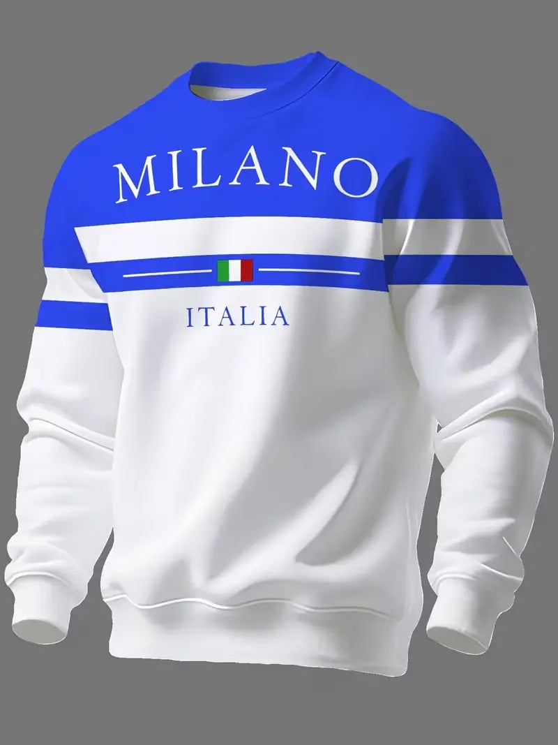 ✨🌟👕【S-6XL】Pánské mikiny s potiskem „Milano Italia“