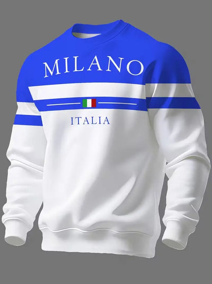 ✨🌟👕【S-6XL】Pánské mikiny s potiskem „Milano Italia“