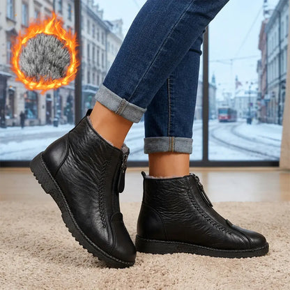 🔥【50% KEDVEZMÉNY】🔥【35-42】Olasz, kézzel készített női bokacsizma valódi bőrből, csúszásmentes talppal
