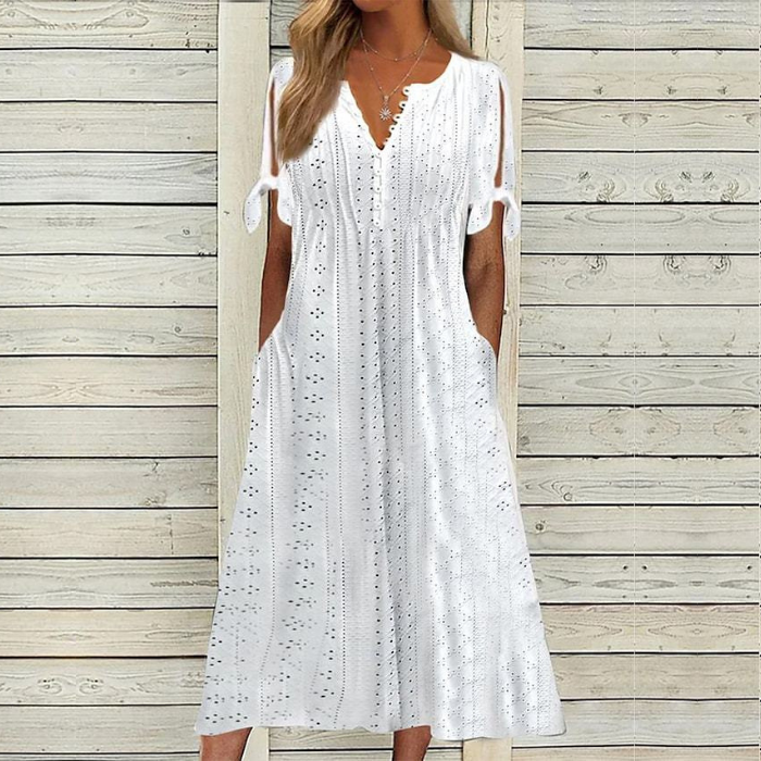 【Omezená nabídka 45% OFF】【Kupte 1 a dostanete 1 zdarma】【🏆Nejprodávanější produkty】👗 Jednoduché a jemné jednobarevné šaty-4024637