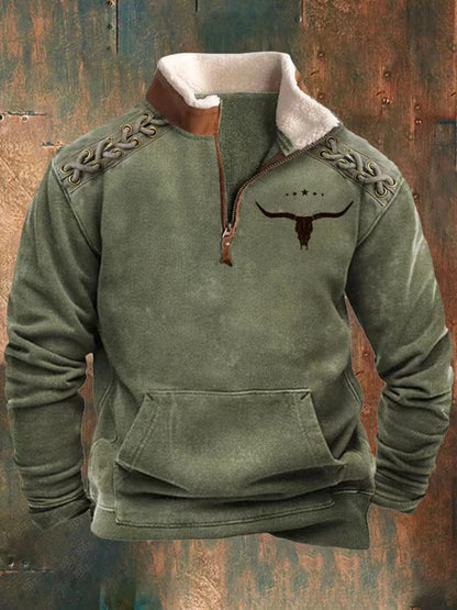 👕【S-4XL】2025 Jesienno-zimowy męski modny, ciepły sweter z długim rękawem i nadrukiem 3D