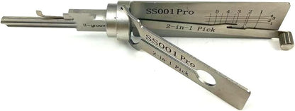 🔧🔑 Herramienta 2 en 1 para leer dientes y duplicar llaves con precisión – Diseño resistente y fácil de usar