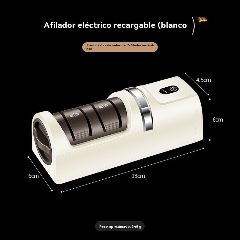 ⏳ ¡40% de descuento! 🔪 Afilador de cuchillos eléctrico inalámbrico multifuncional, recargable