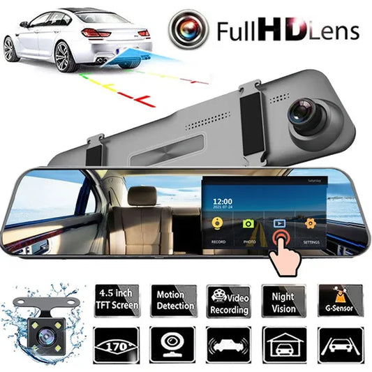 🚗Vlajková loď celoobrazovkový automobilový rekordér💻 1440P ultra čistý📲 připojení APP mobilního telefonu, hlasové ovládání🎙 přední a zadní duální nahrávání