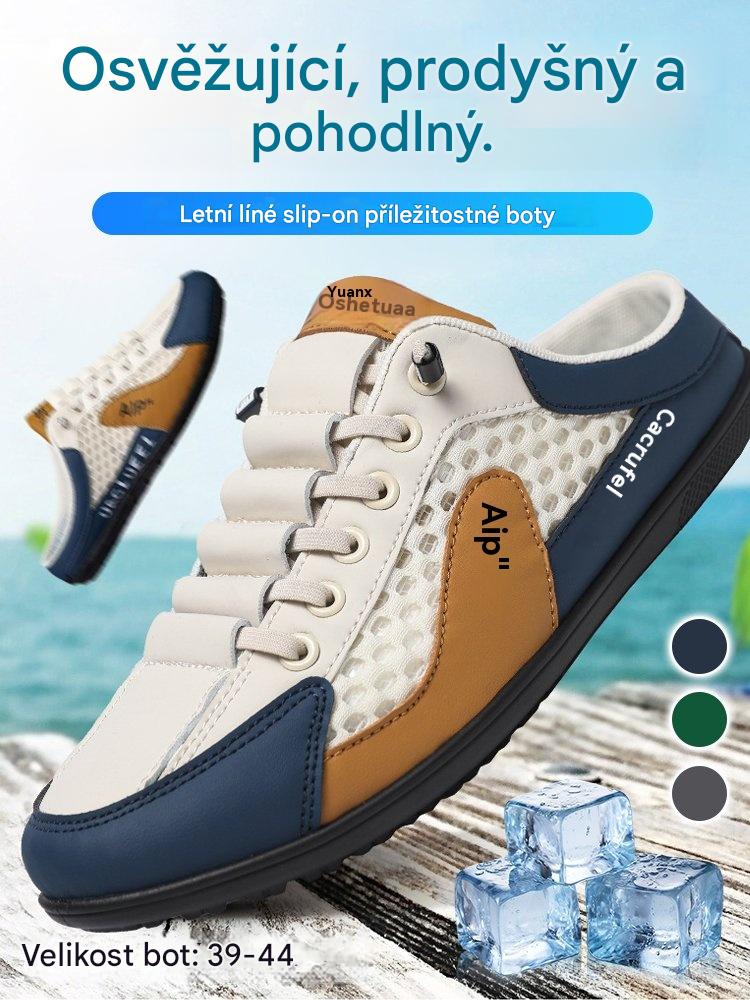 🔥【Velikosti 39-44】Pánské outdoorové síťované prolamované polopantofle, prodyšná pánská obuv