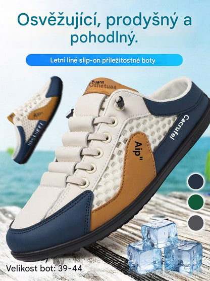 🔥【Velikosti 39-44】Pánské outdoorové síťované prolamované polopantofle, prodyšná pánská obuv
