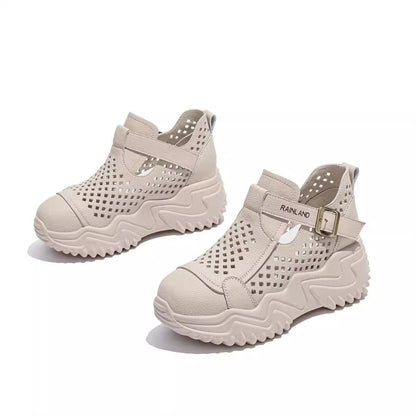 【Tallas 35-40】Nuevas sandalias casuales transpirables de suela gruesa con diseño calado