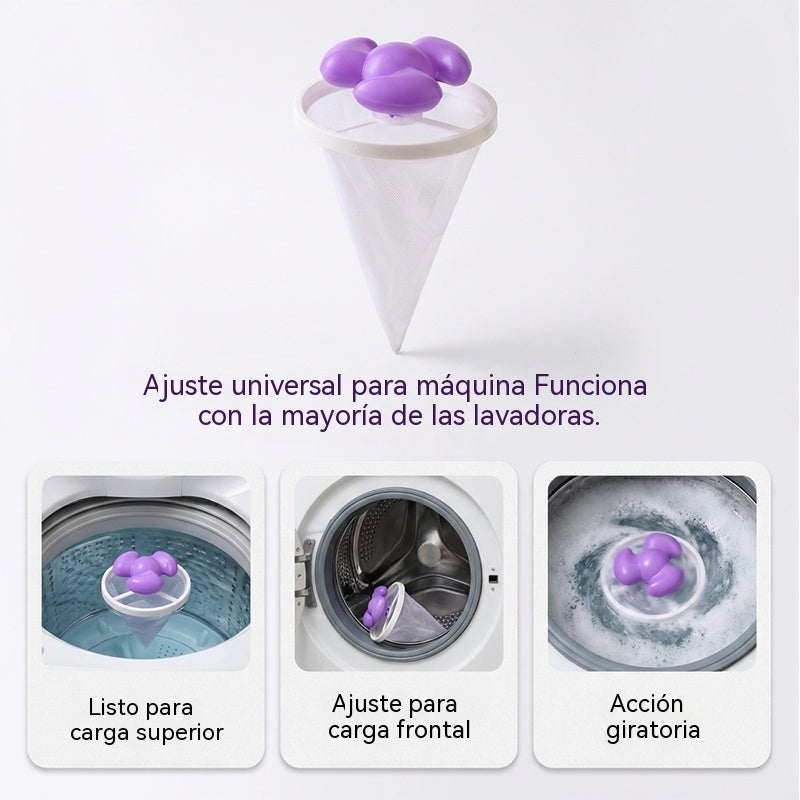 🌀6 piezas 25€✨ Filtro Flotante para Lavadora – Atrapa Pelusas, Cabellos y Pelos de Mascota en Cada Lavado 🧺-4329047