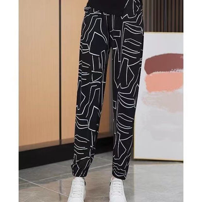 🔥【40-100 kg】Pantalones holgados de talle alto de seda helada Primavera/Verano 2026-4301785