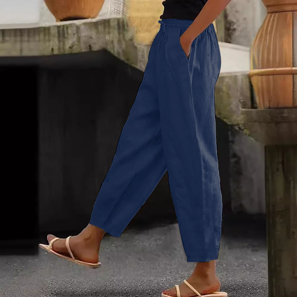 😍💕48% de descuento💕【40-120 kg】Pantalones casuales para mujer de algodón y lino ✅️Pago contra entrega ✅️2 artículos con un 70% de descuento