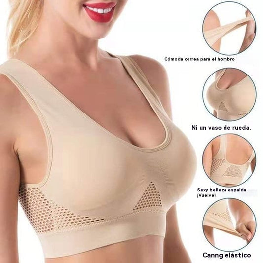 【 🔥OFERTA DE FIN DE TEMPORADA】😍【Paquete de 3】Sujetador sin costuras para tallas grandes ❤️ Transpirable y refrescante【40-120KG】